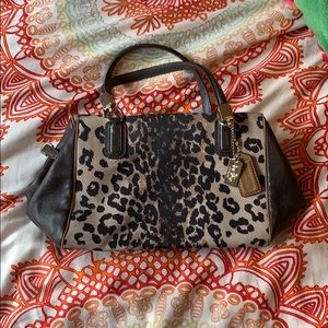 Small cheetah print Coach purse